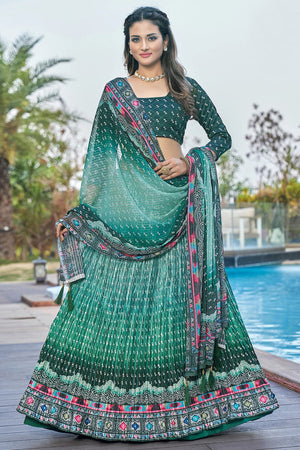 Emerald Green Lehenga