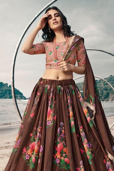 Buy Bollylounge Girls Lehenga Choli Fusion Wear One Sholder Floral Print  Lehenga Choli Pink Online at Best Prices in India - JioMart.