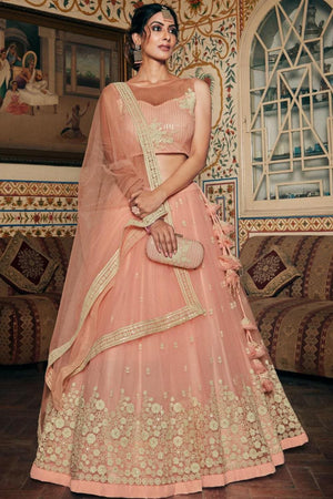 Pastel Pink Designer Lehenga Choli