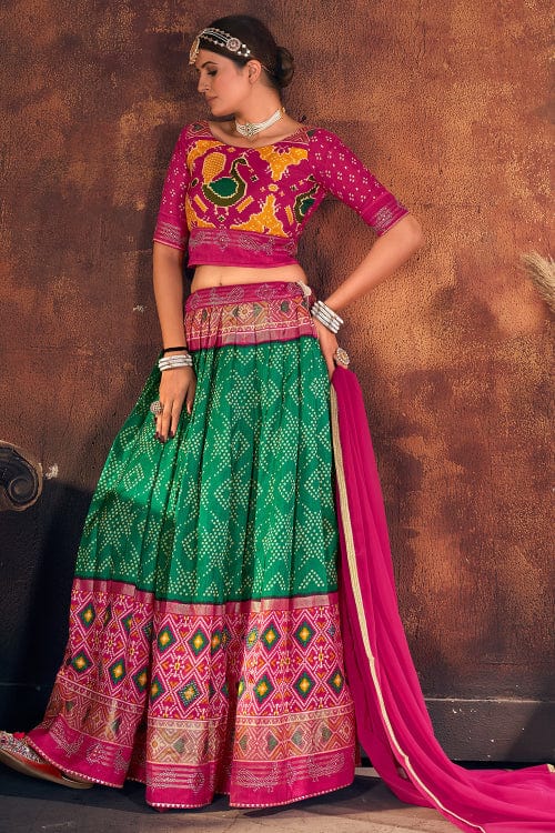 green lehenga choli