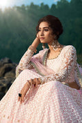 Lehenga Pink With White Embroidery Soft Net Lehenga saree online