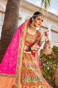 Salmon Orange Lehenga