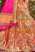 Salmon Orange Lehenga