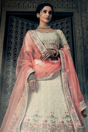 Seashell White Designer Lehenga Choli