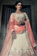 white lehenga 