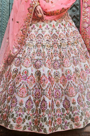 white lehenga 