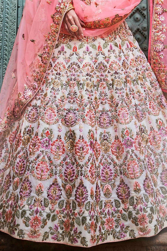 white lehenga 