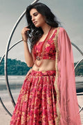 organza lehenga 
