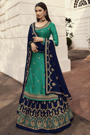 Vivid Blue Lehenga Suit