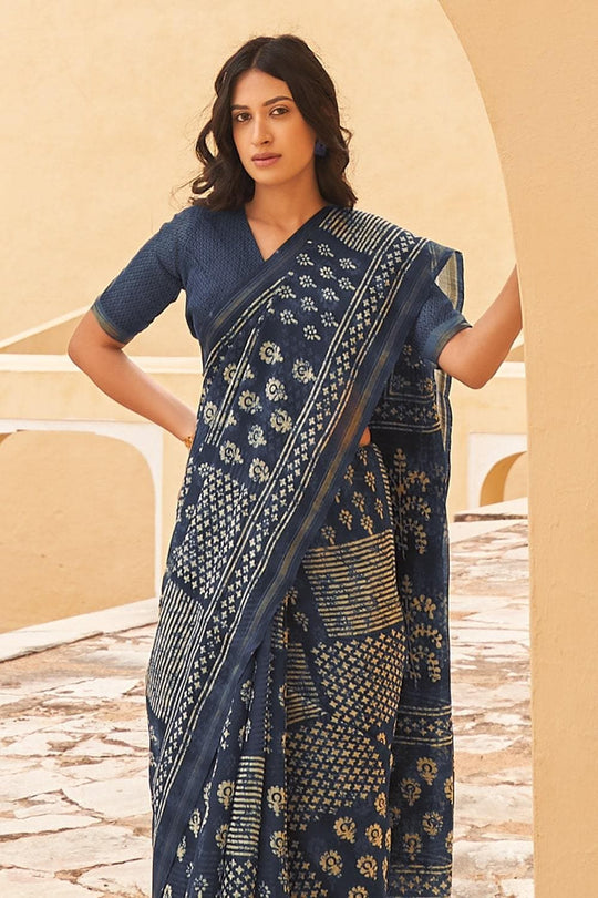 linen saree