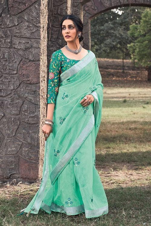 linen saree