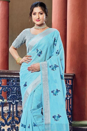 linen saree