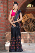 Linen Saree Beautiful Black Cotton Linen Saree saree online