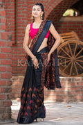 Linen Saree Beautiful Black Cotton Linen Saree saree online