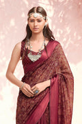 Beautiful Brown Cotton Linen Saree