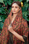 Linen Saree Beautiful Taupe Brown Cotton Linen Saree saree online