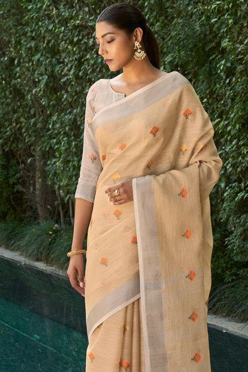 blouse designs for linen saree
