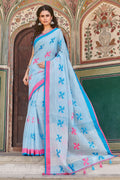 blue saree