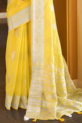 linen saree design