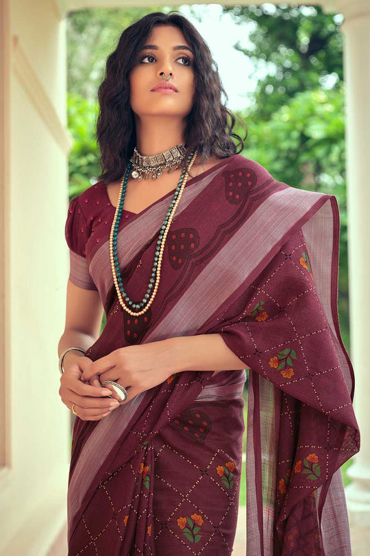linen saree online 