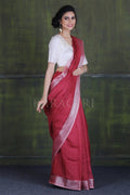 Linen Saree Cerise Pink Linen Saree saree online