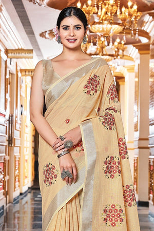 linen saree