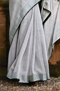 Linen Saree Cloudy Grey Linen Saree saree online