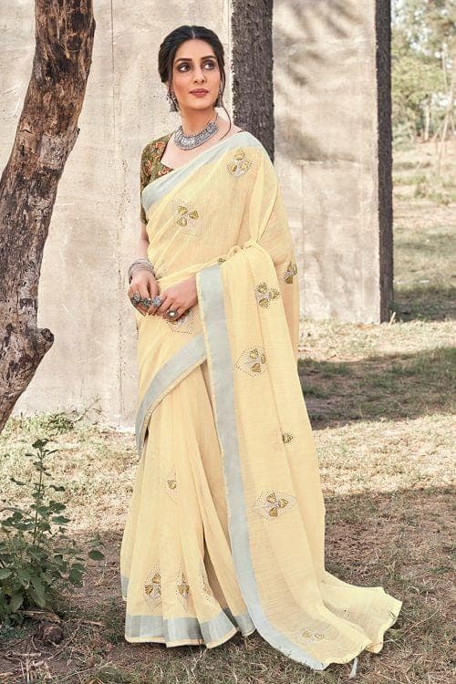 linen saree