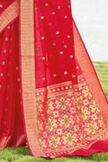 Linen Saree Crimson Red Linen Saree saree online