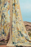 Linen Saree Floral Print Linen Saree saree online