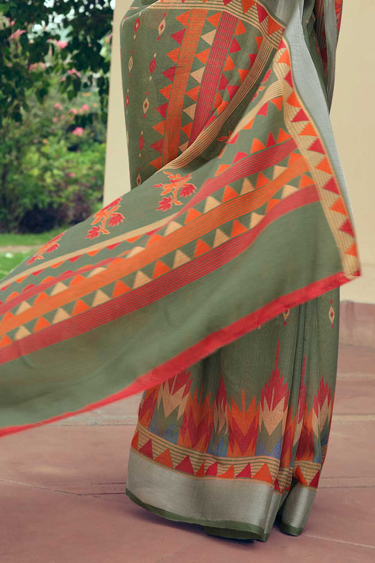 best linen saree
