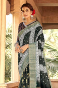 Linen Saree Grey And Black Printed Linen Saree saree online