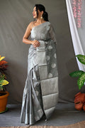 grey saree