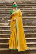Linen Saree Honey Yellow Linen Saree saree online
