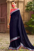 Linen Saree Indigo Blue Linen Saree saree online