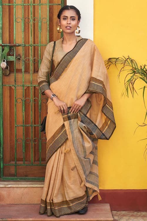 linen saree