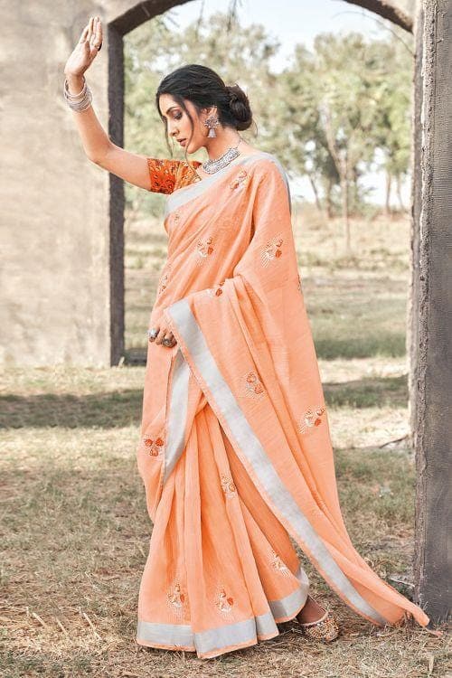 linen saree
