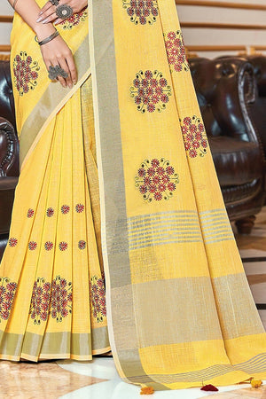linen saree