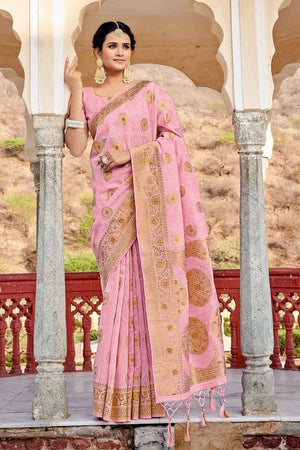linen saree