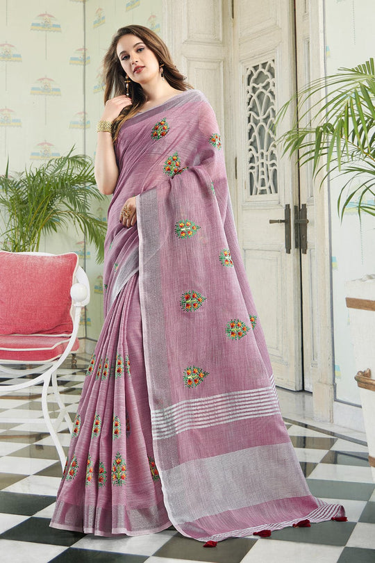linen saree