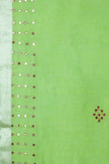 Linen Saree Lime Green Linen Saree With Mirror Work saree online