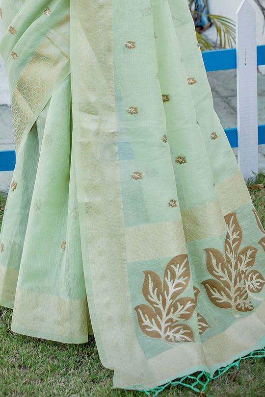 linen saree images