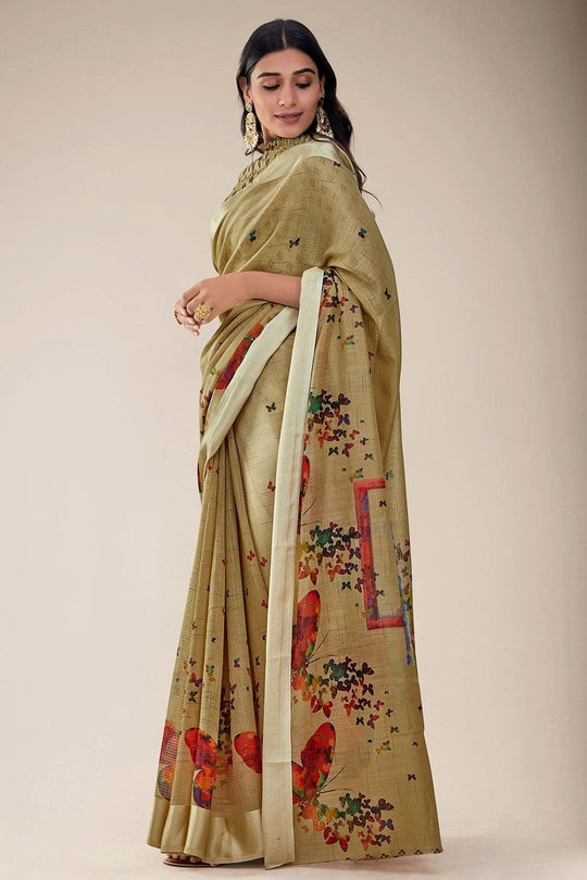 linen saree