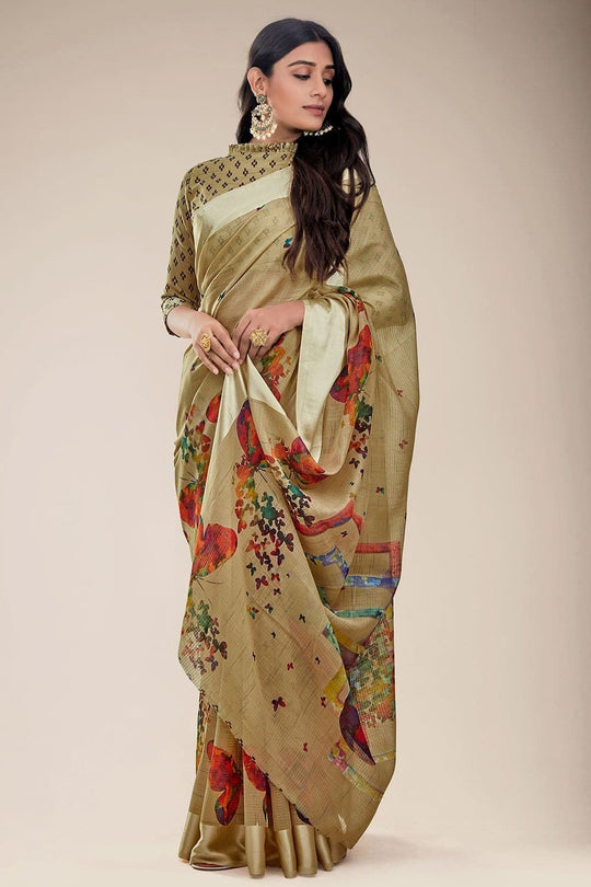 linen saree