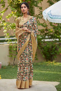 Linen Saree Multicolor Digital Printed Linen Saree saree online
