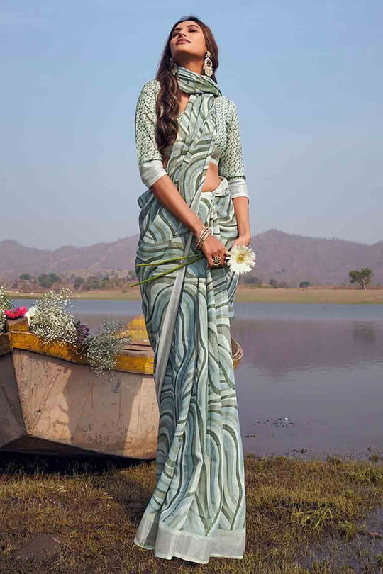 linen saree