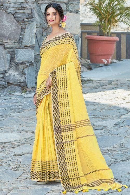 linen saree