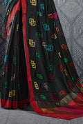 Linen Saree Onyx Black Linen Saree saree online