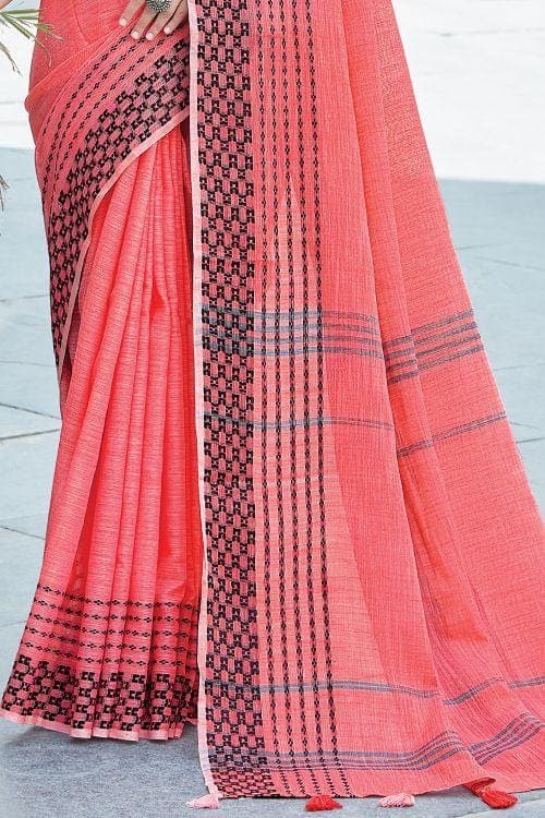 linen saree images