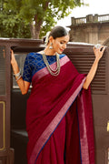 Linen Saree Red Linen Saree saree online